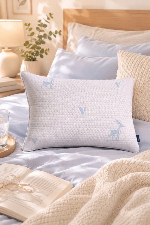 Velora Premium Soft Pillow lifestyle bedroom image
